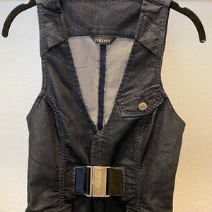VERSACE Denim Vest - ONLY WORN 1-2 TIMES!